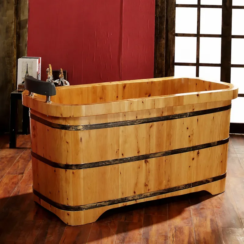 Health Wellness Spa - Drewniana wanna z cedrowego drewna z