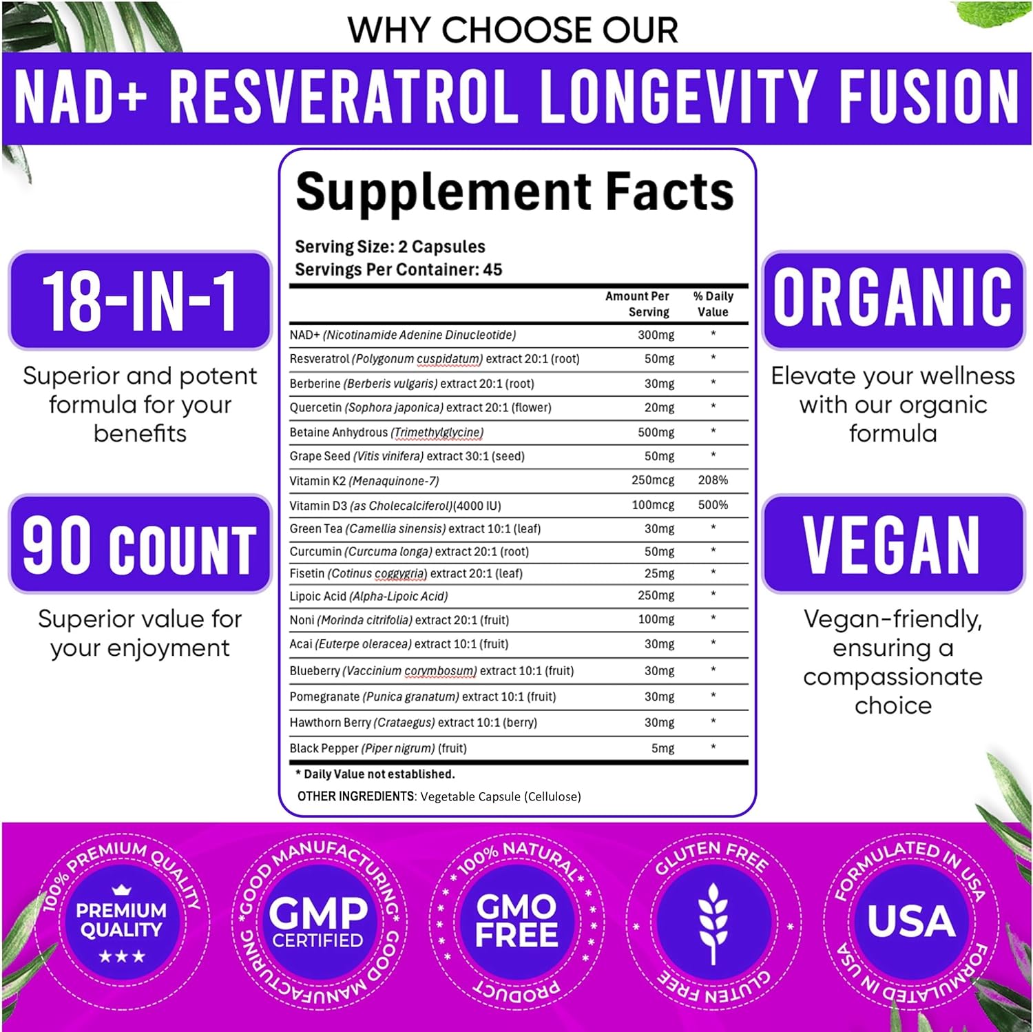 90 szt. Suplement NAD - Formuł – Longevity Health & Wellness Hotel Adults Only recenzja i cena